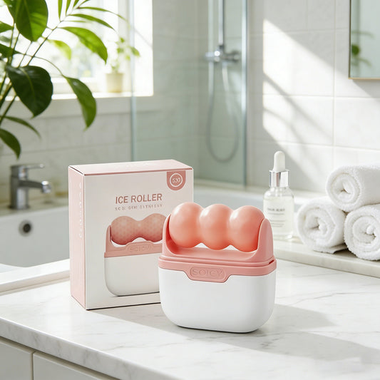 Branariva®【2-in-1 Ice Roller Set】Keep Clean in Case❄️Cooling Face & Body Massager for Pores, Dry Skin & Product Absorption｜Portable Skin Care Gift for Women